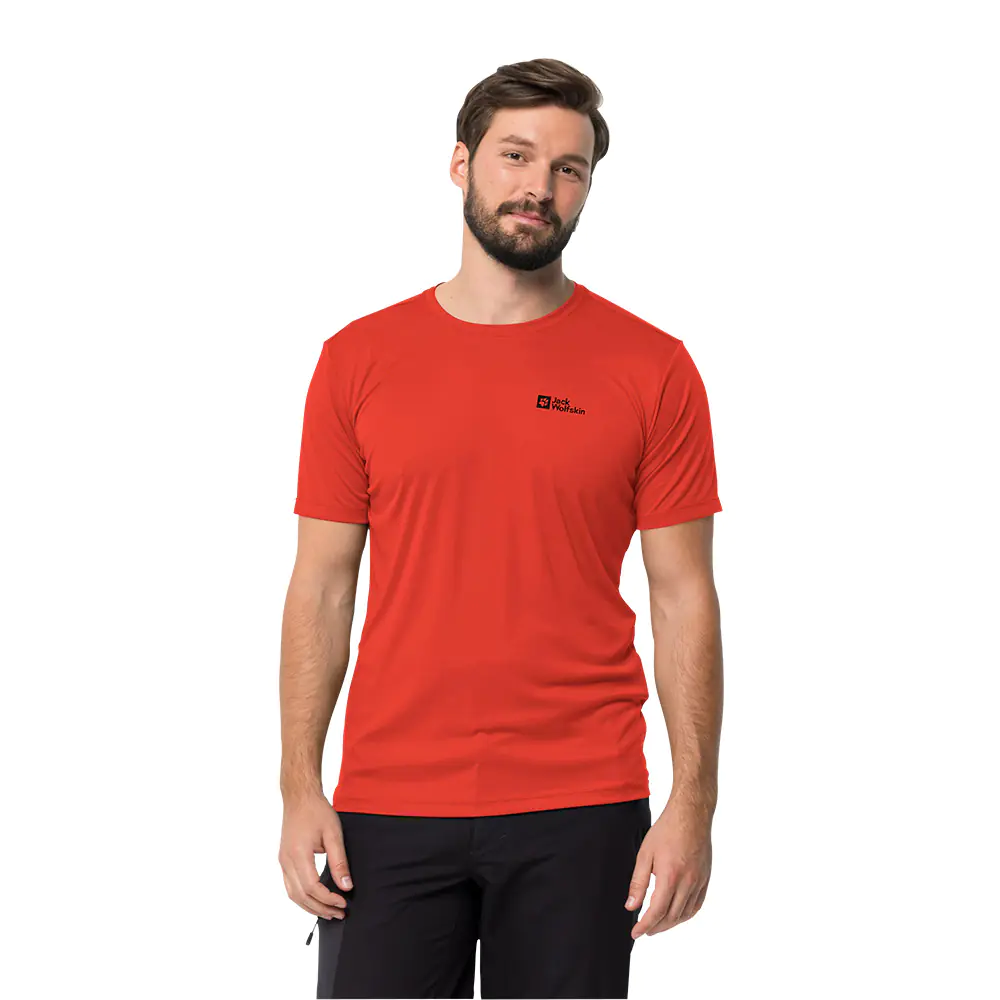 Jack Wolfskin Mens Tech T-Shirt (Strong Red)