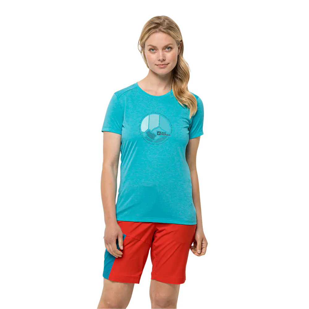 Jack Wolfskin Womens Crosstrail Graphic T-Shirt (Scuba)