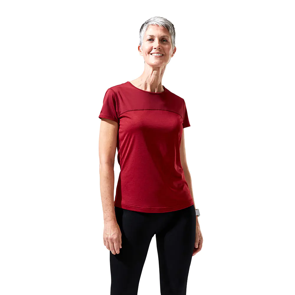 Berghaus Womens Voyager Crew Neck Tee (Syrah / Red Dahlia)