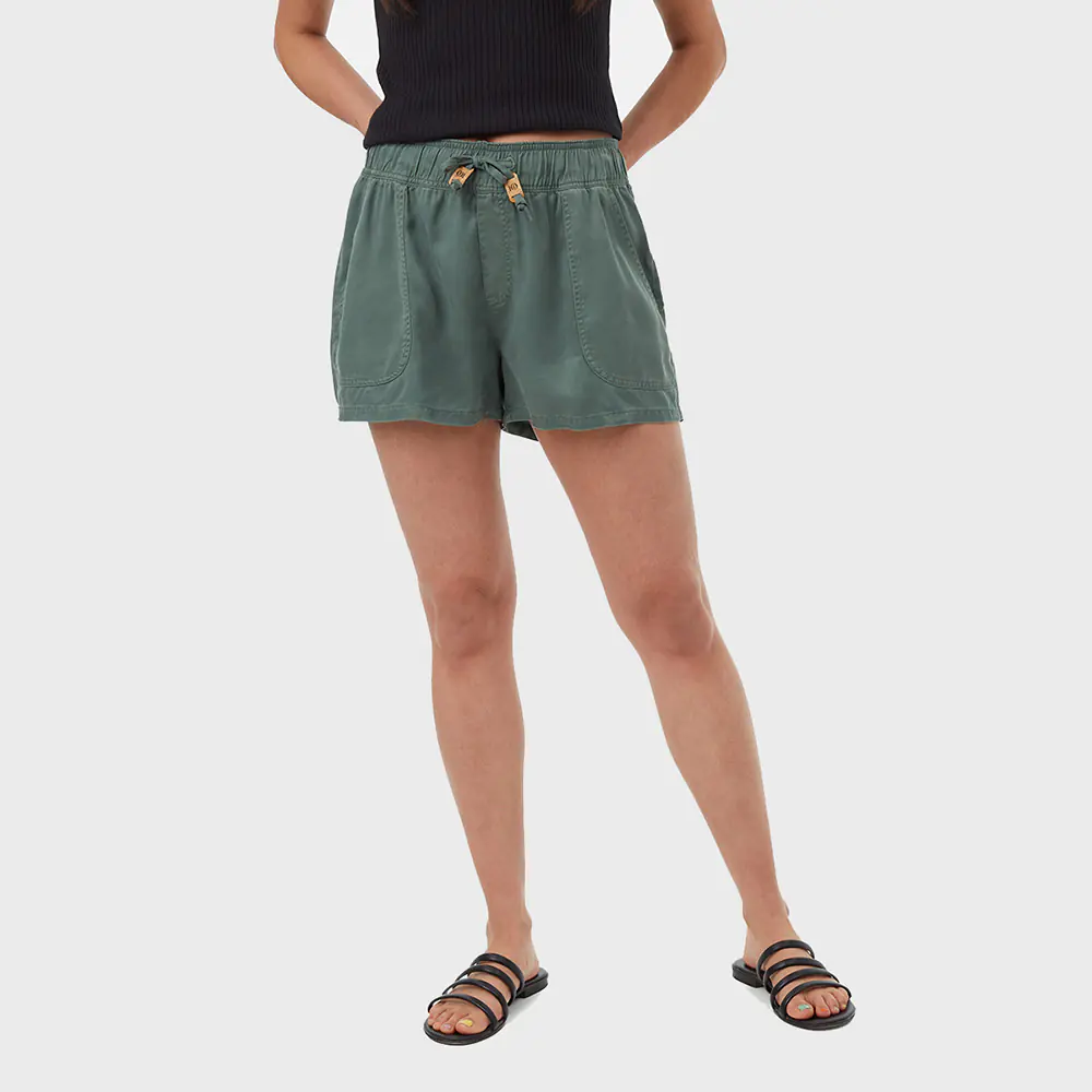 Tentree Womens Instow Shorts (Dark Sage)