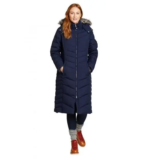 Eddie Bauer Womens Sun Valley Down Duffle Coat (Atlantic)