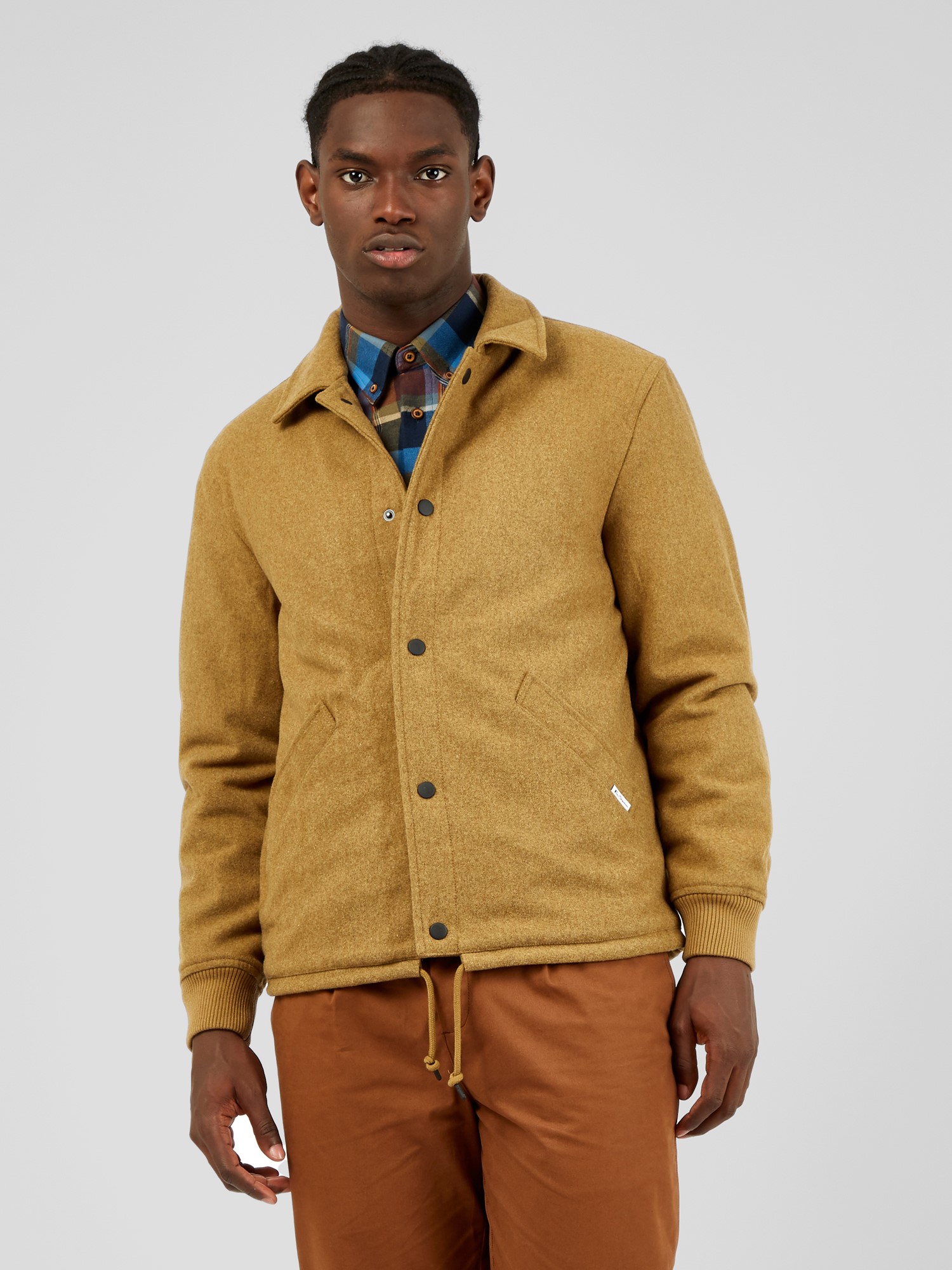 Camel Wool Coach Jacket Medium Camel