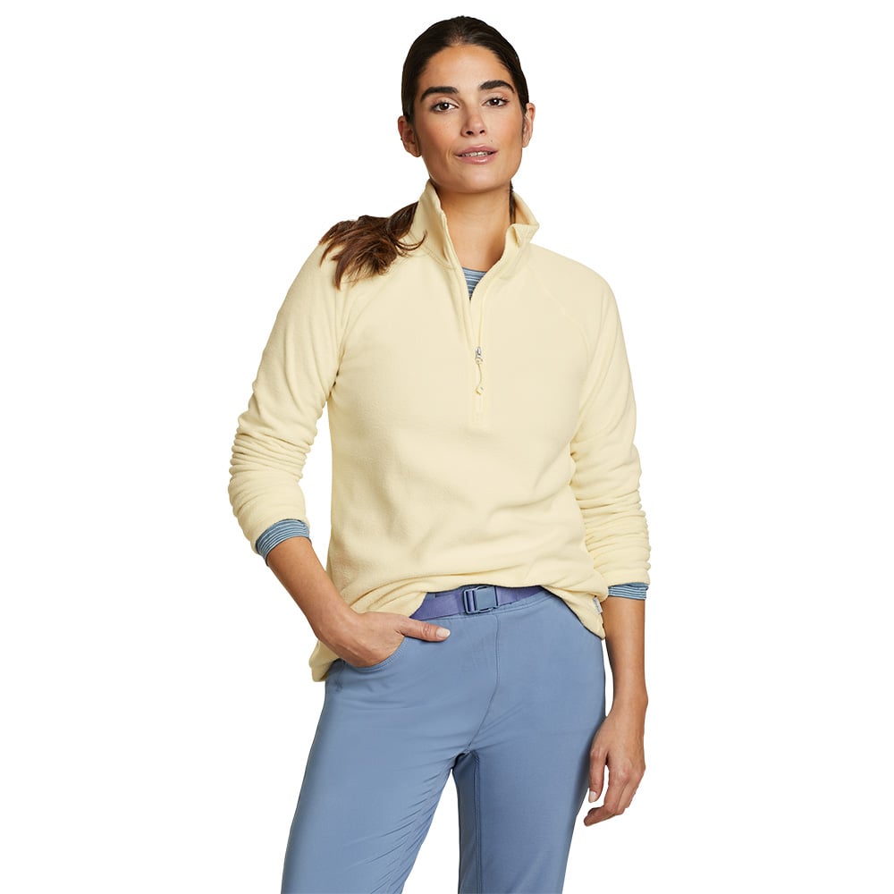 Eddie Bauer Womens Quest 1/4 Zip Fleece - Solid (Sorbet)