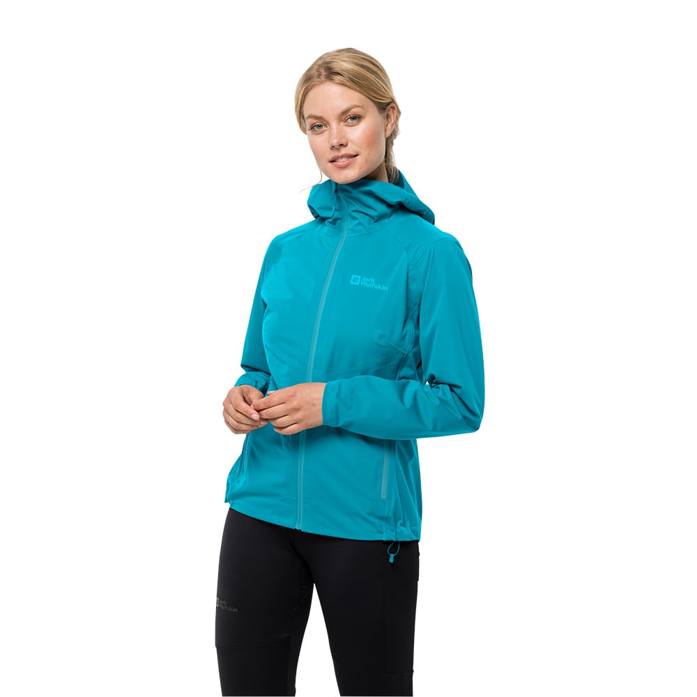 Jack Wolfskin Womens Emberberg 3L Waterproof Jacket (Tile Blue)