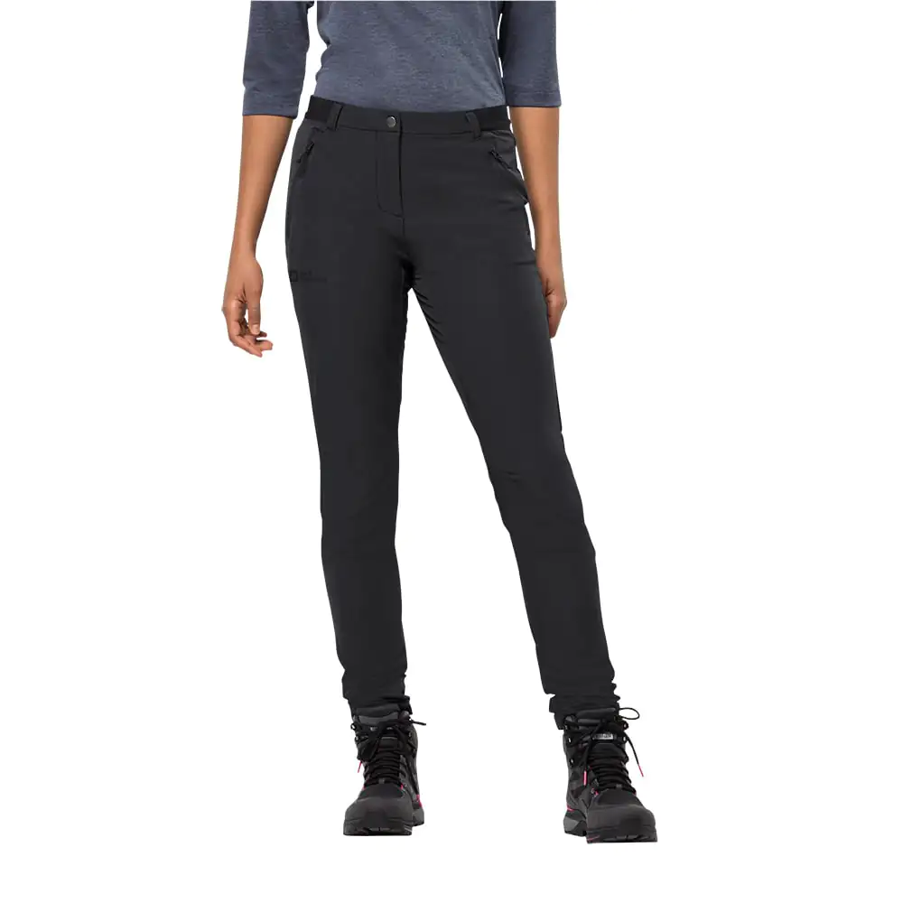 Jack Wolfskin Womens Geigelstein Slim Walking Trousers (Black)