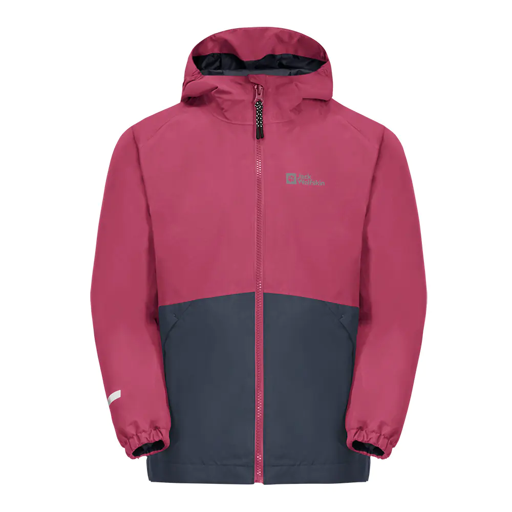 Jack Wolfskin Kids Iceland Waterproof 3 In 1 Jacket (Dark Fuchsia)