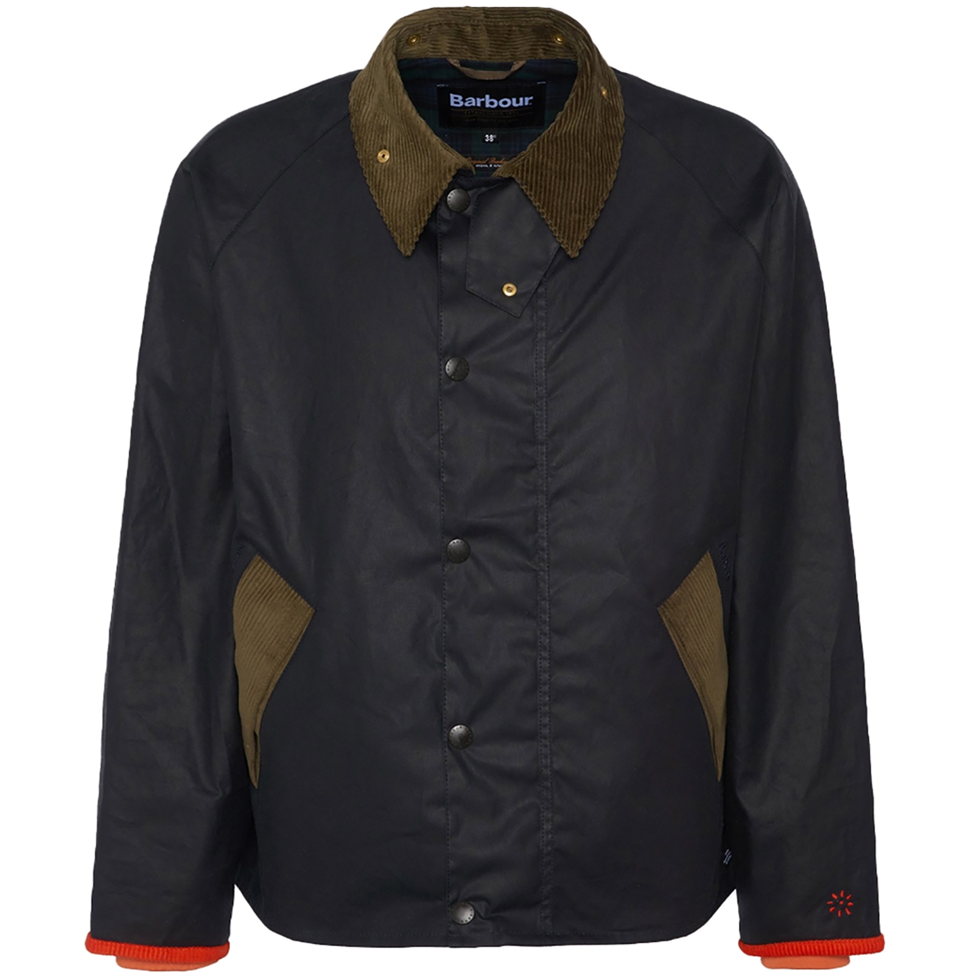 x Flower Mountain Oversized Transport Waxed Jacket - Navy