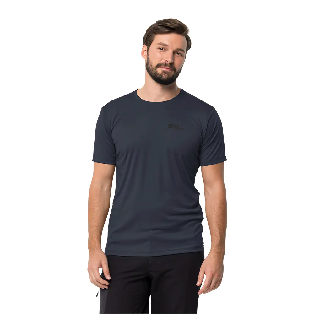 Jack Wolfskin Mens Tech T-Shirt (Night Blue)