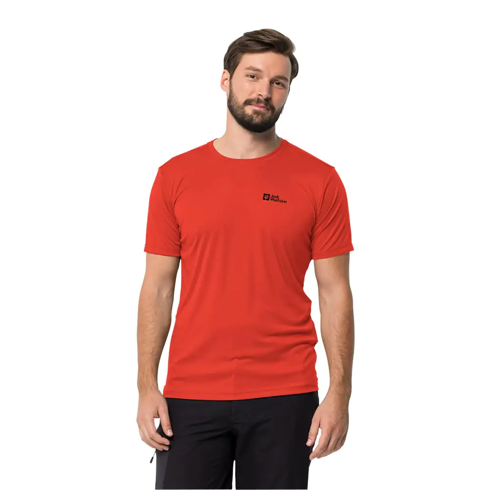 Jack Wolfskin Mens Tech T-Shirt (Strong Red)