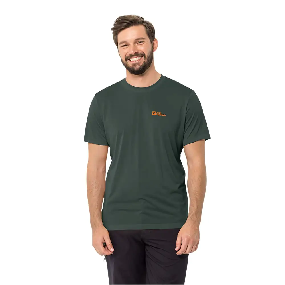 Jack Wolfskin Hiking T-Shirt (Black Olive)