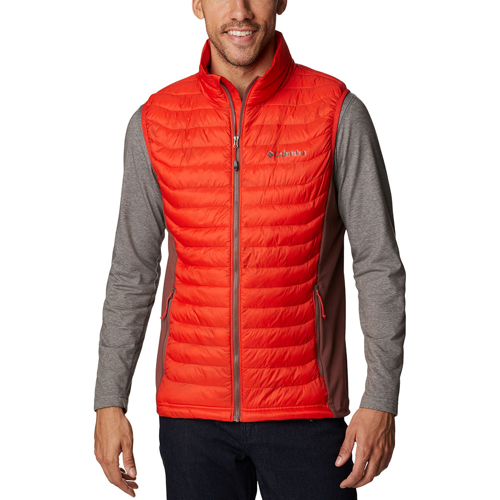 Columbia Mens Powder Pass Insulated Gilet (Spicy/Light Raisin)