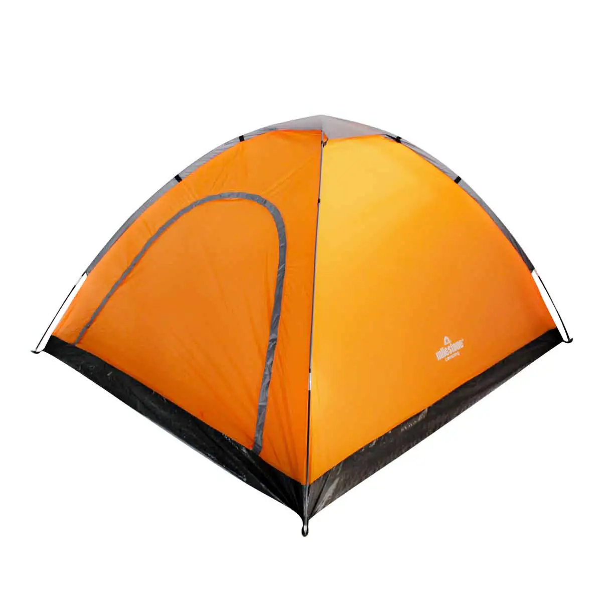 Milestone Camping 4 Man Dome Tent - Orange