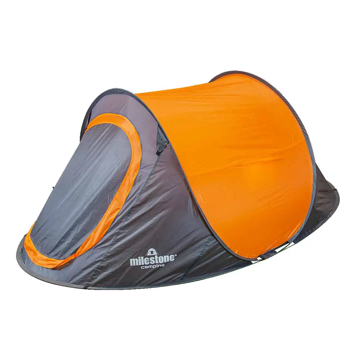 Milestone Camping 2 Man Pop Up Tent - Orange