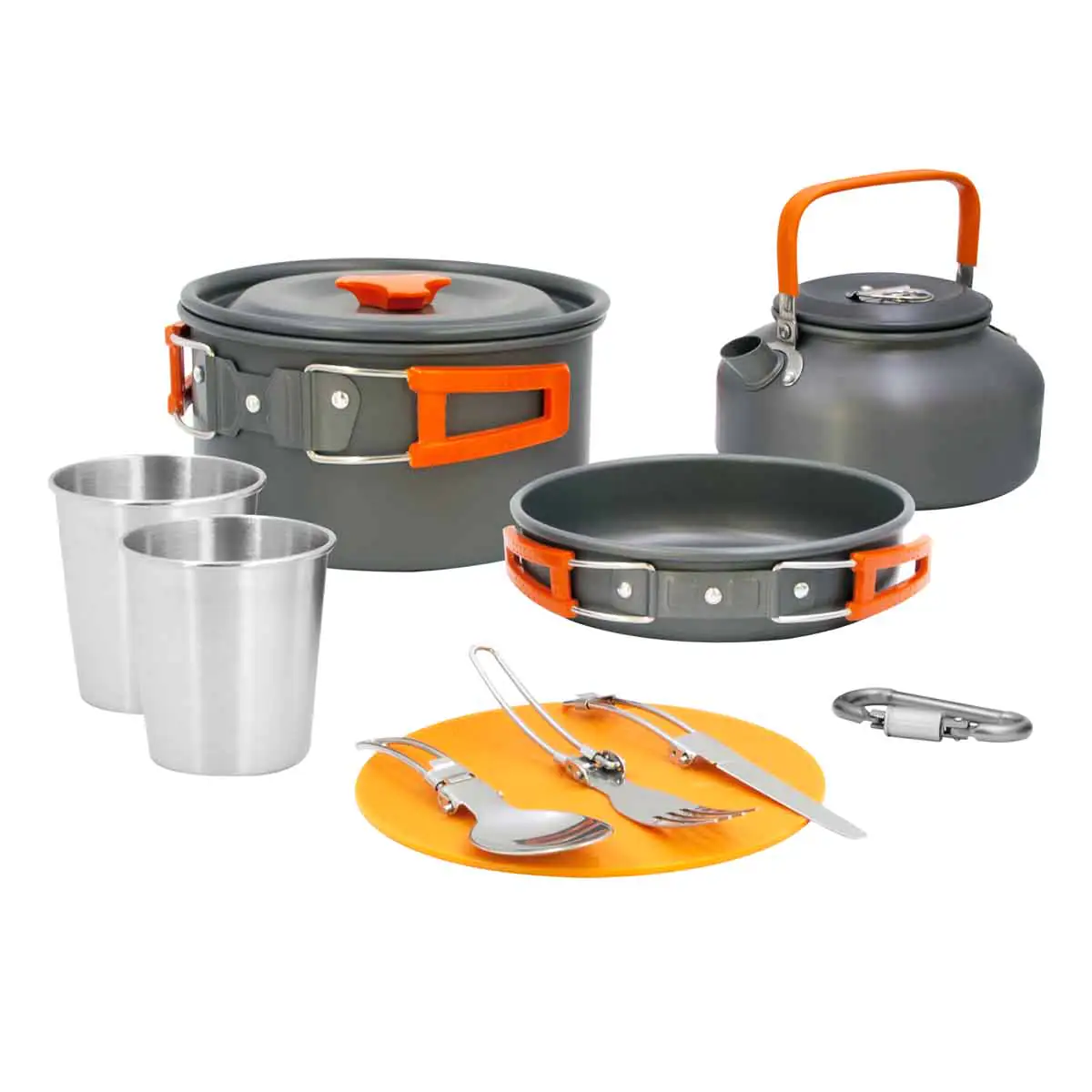 Milestone Camping 11Pc Aluminium Camping Cookware Kit