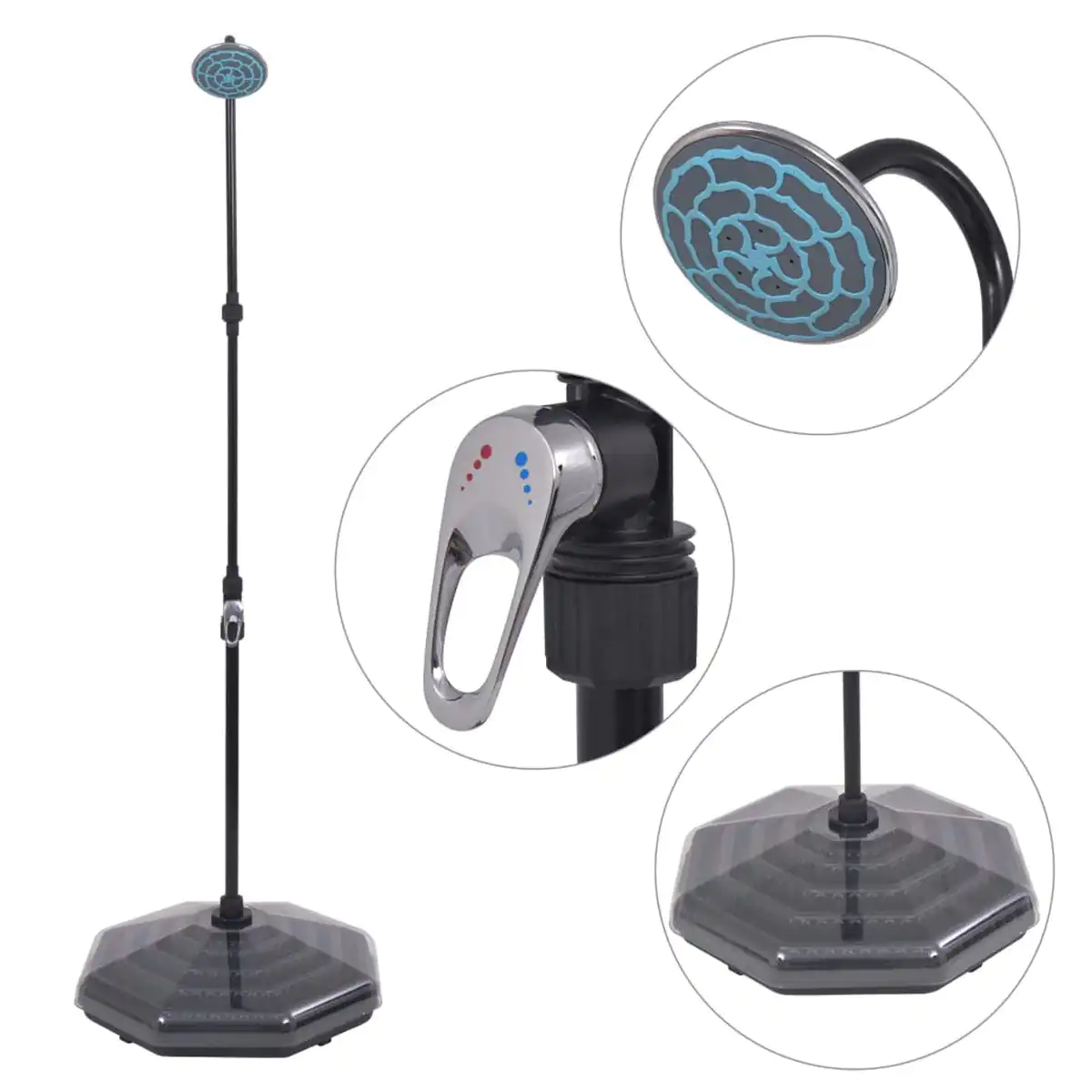 vidaXL Solar Shower 20 L Aluminium Hdpe
