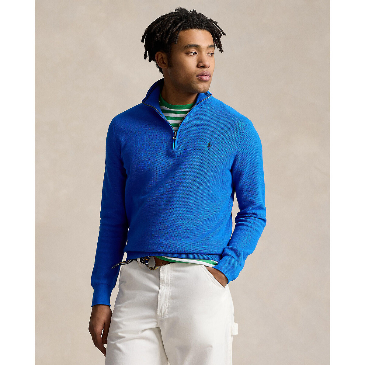 Cotton Half Zip Jumper