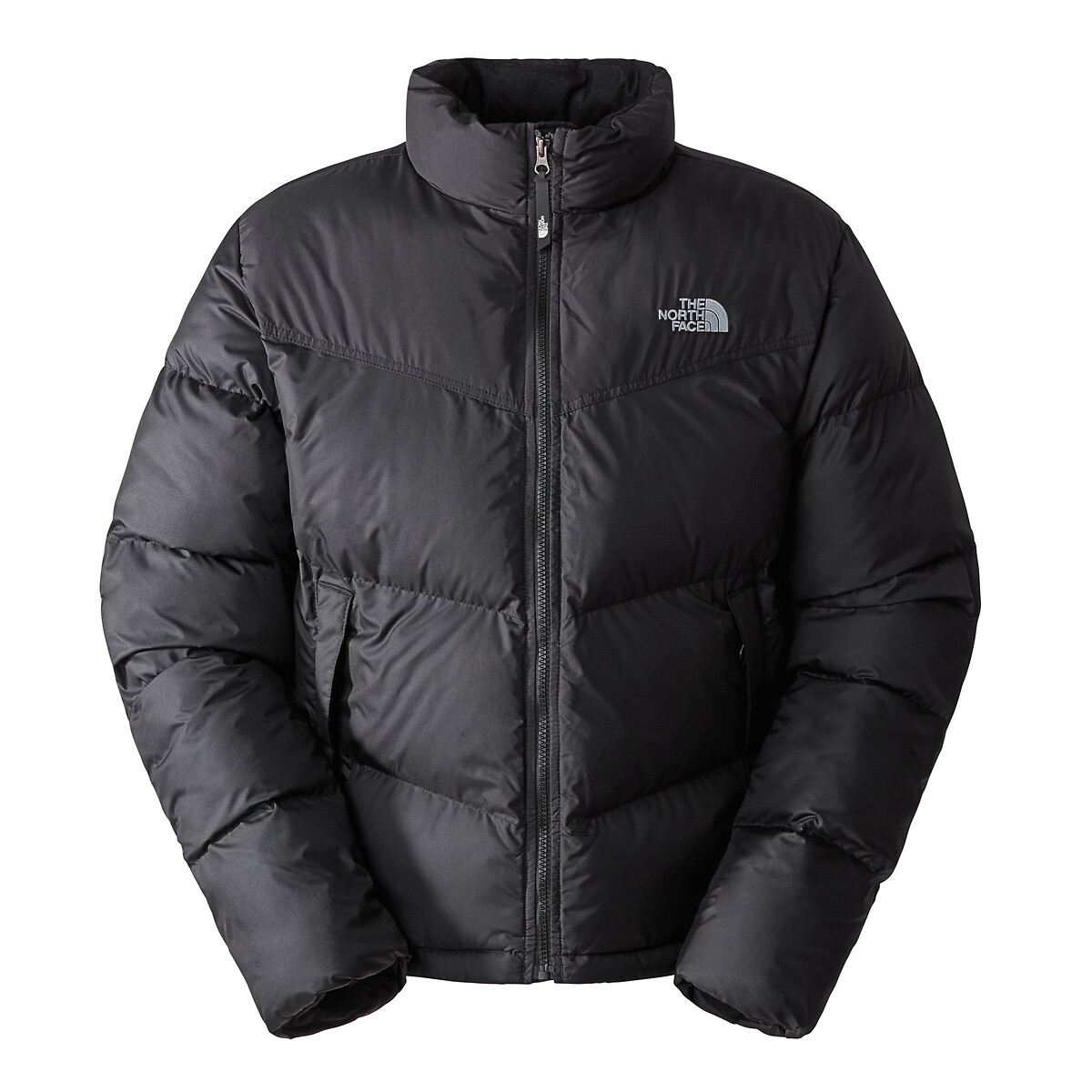Quilted Padded Jacket with Embroidered Logo