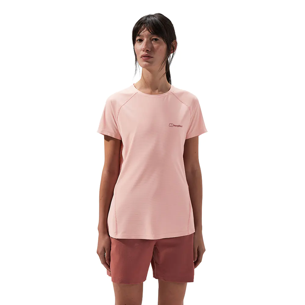 Berghaus Womens 24/7 Tech Super Stretch Tee (Peach Bloom)