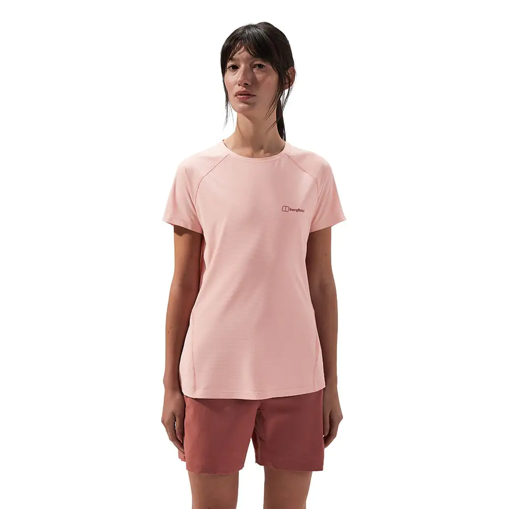Berghaus Womens 24/7 Tech Super Stretch Tee (Peach Bloom)