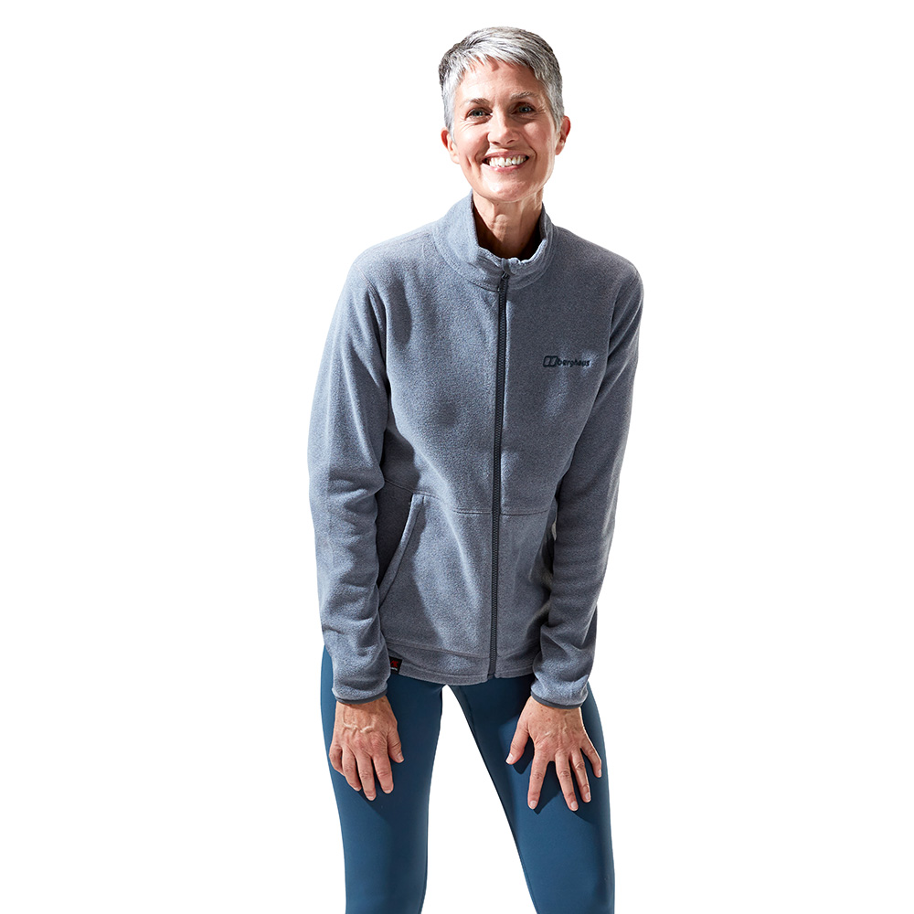 Berghaus Womens Polartec Prism Micro 2.0 Full Zip Fleece (Harbour Mist / Grey Pinstripe)