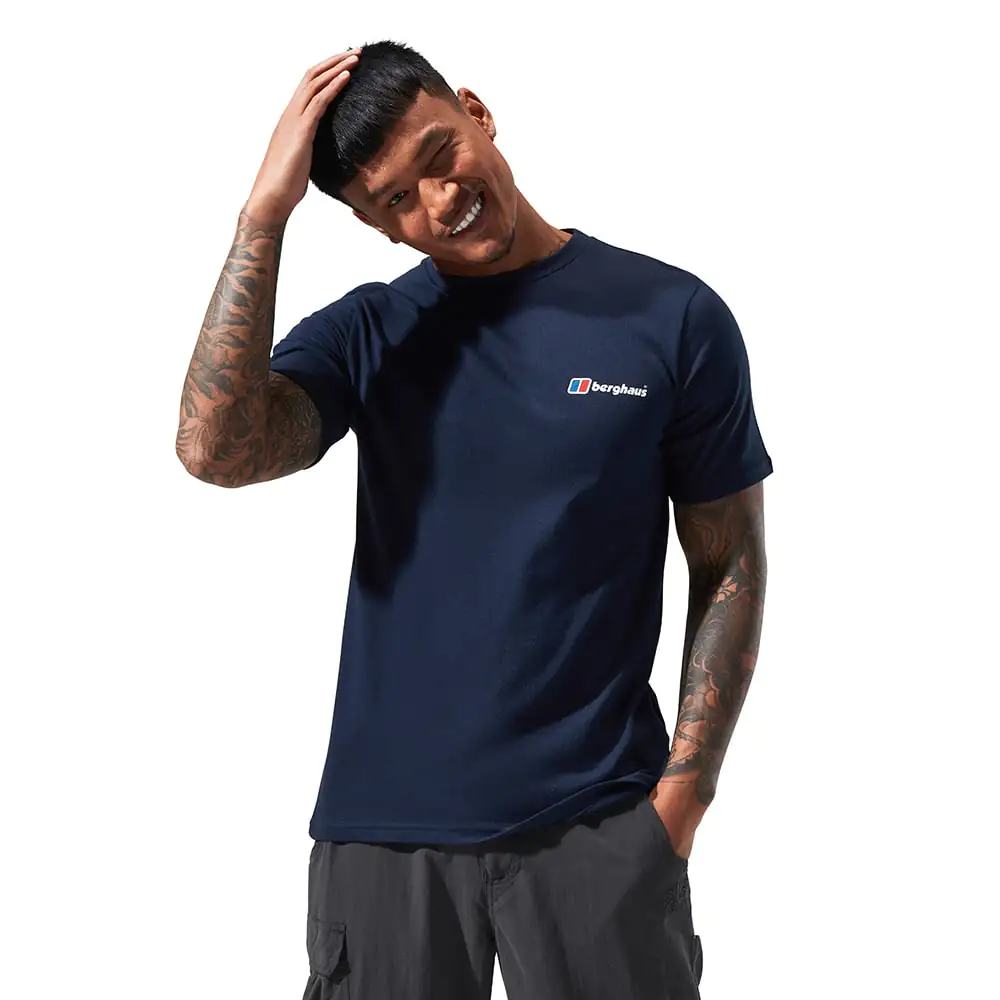 Berghaus Mens Organic Classic Logo Short Sleeved T-Shirt (Dusk Blue)