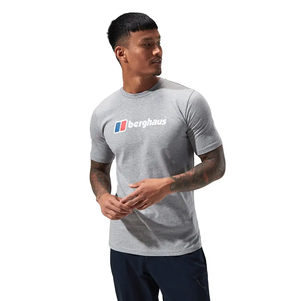 Berghaus Mens Big Classic Logo Short Sleeved T-Shirt (Grey Marl)