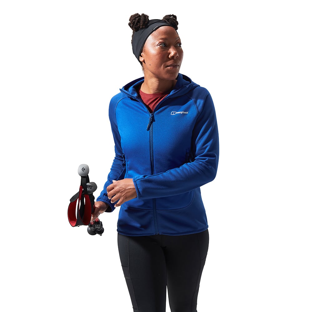 Berghaus Womens Polartec Heuberg Hoodie (Sodalite Blue / Surf The Web)