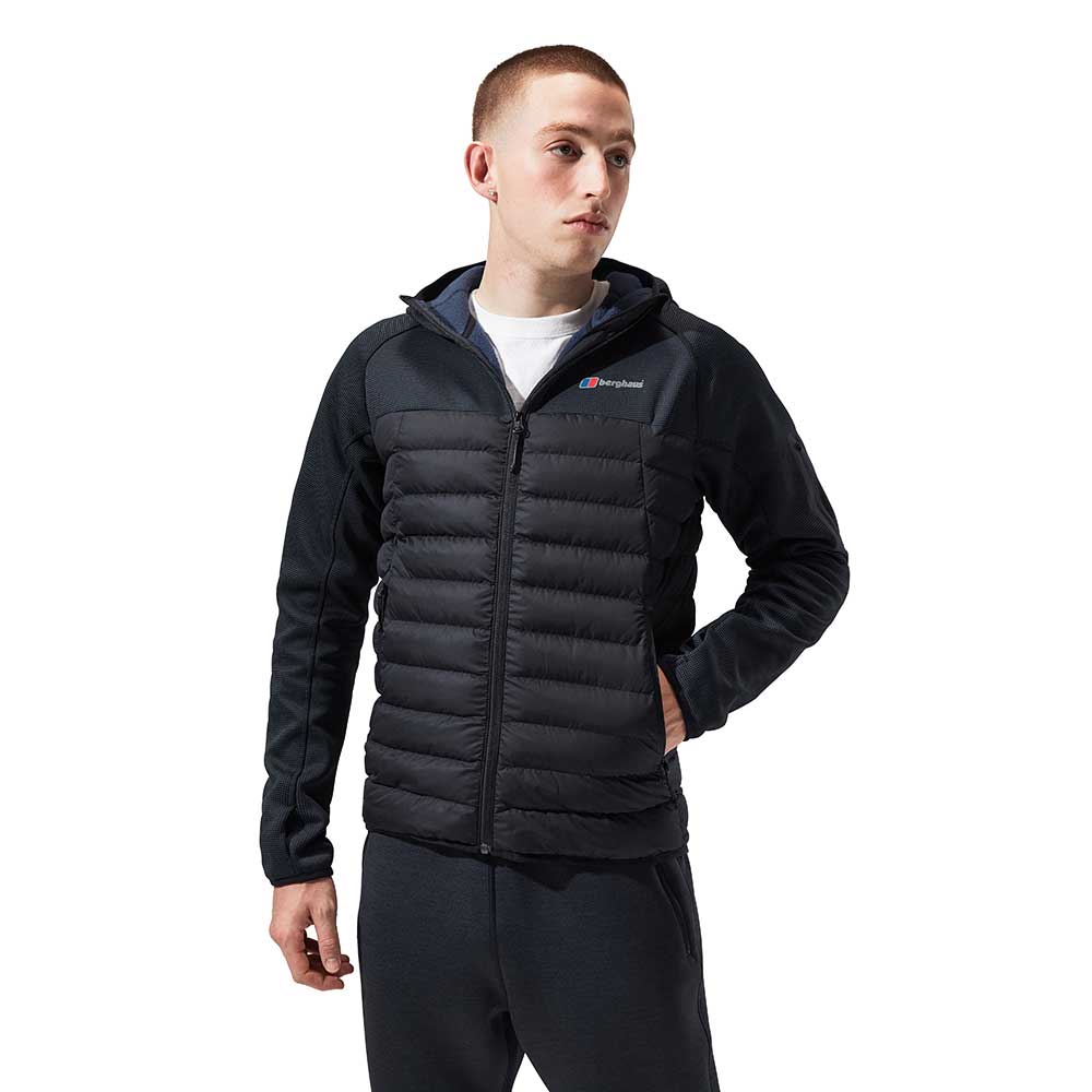 Berghaus Mens URB Pravitale Hybrid Insulated Jacket  (Jet Black / Carbon)
