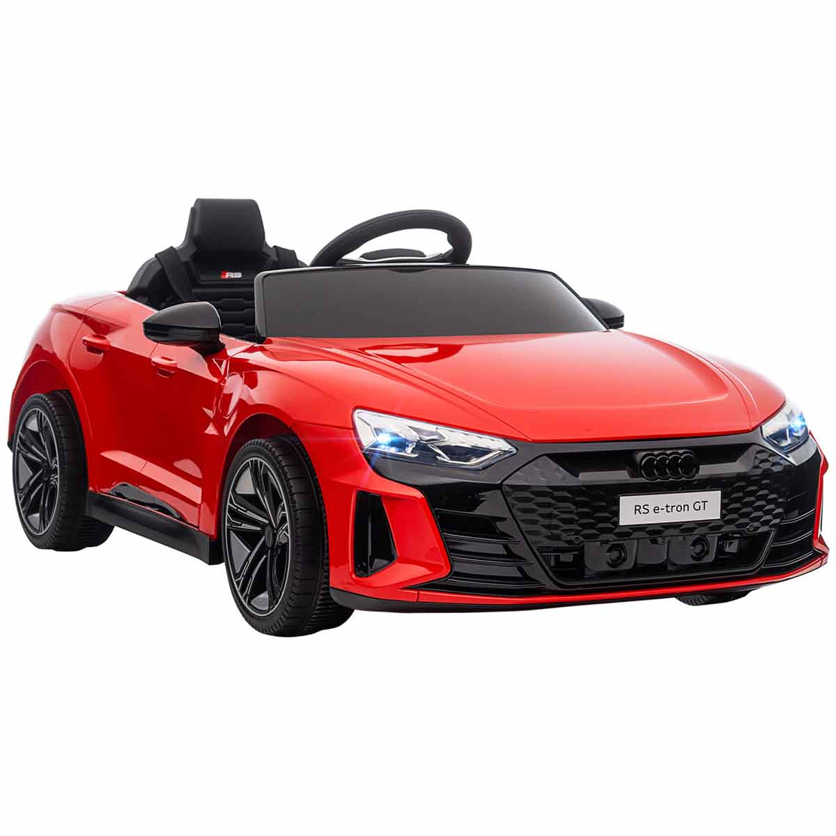 HOMCOM Audi Rs E-tron Gt Licensed 12V Kids Electric Car With Remote Horn Music, Red