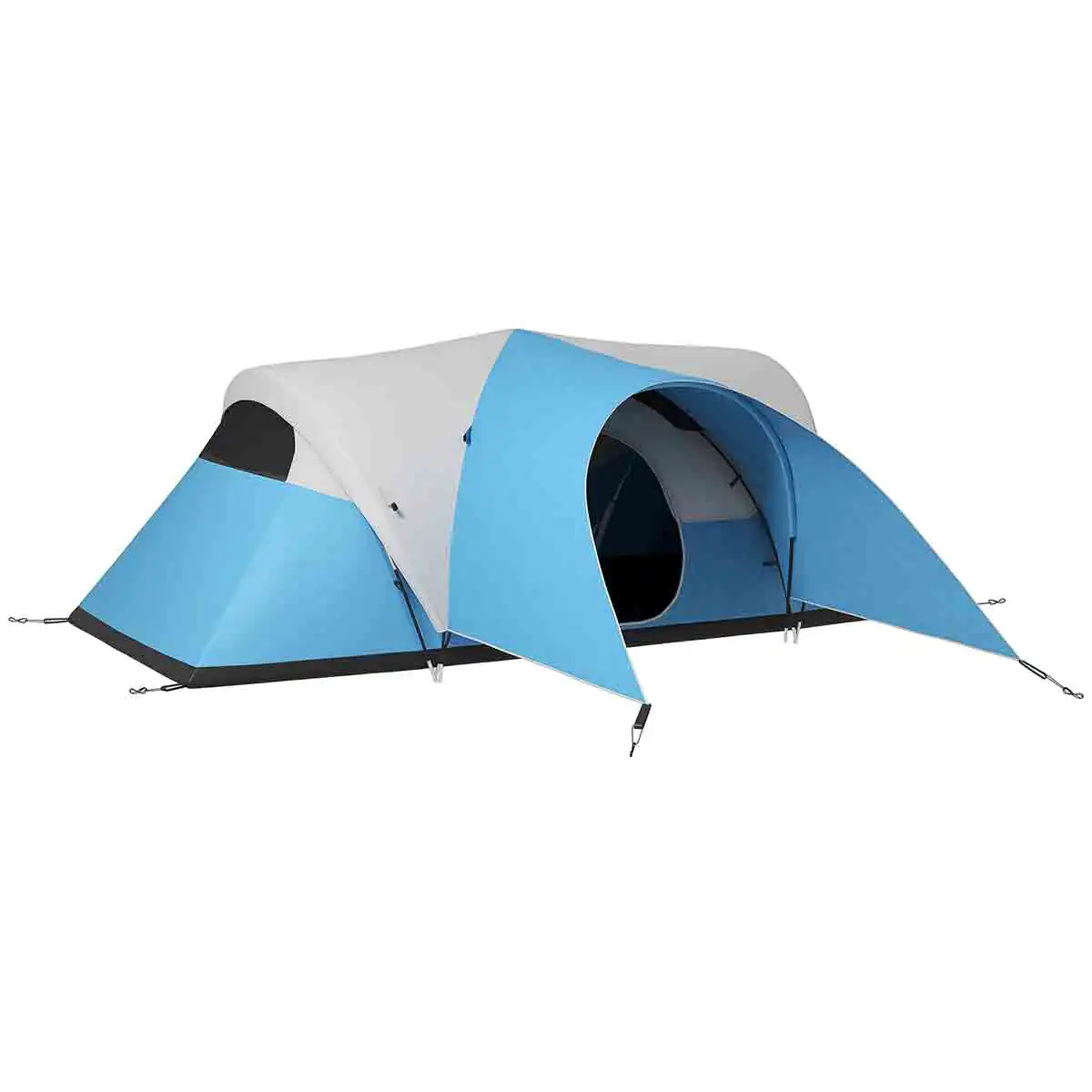 Outsunny 300cm Waterproof Camping Tent w/ Groundsheet - Blue