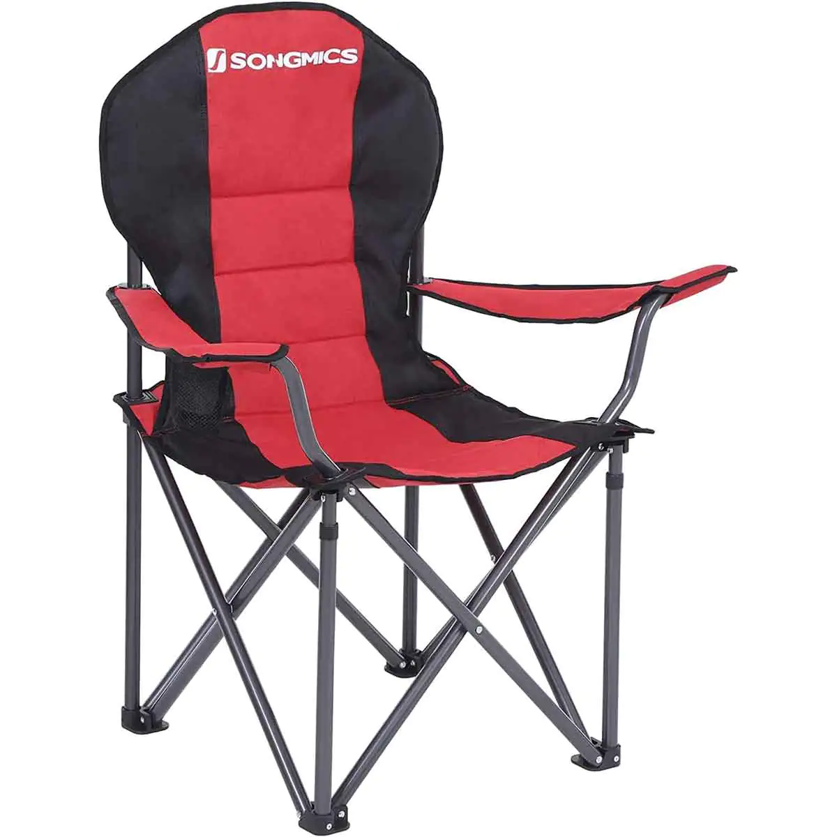 Songmics Foldable Camping Chair With Comfortable Sponge Seat,black