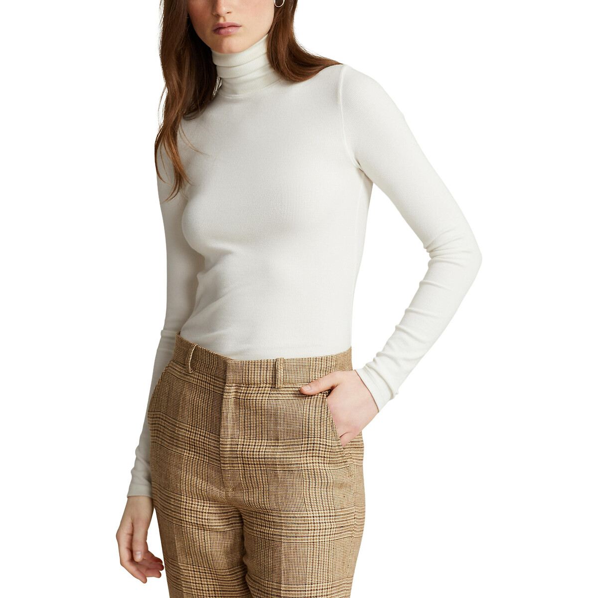 Fine Knit Turtleneck Jumper