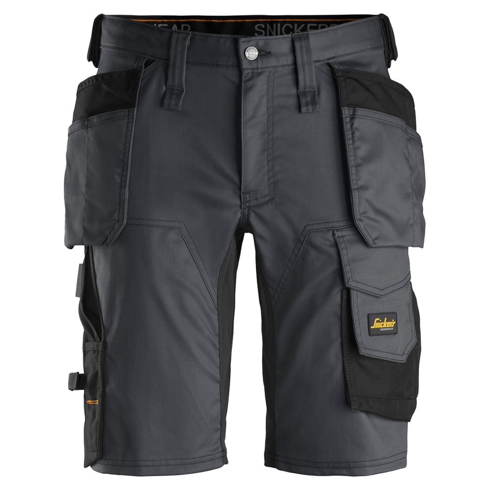 Snickers AllRound Work Stretch Shorts - Slim Fit (Grey)