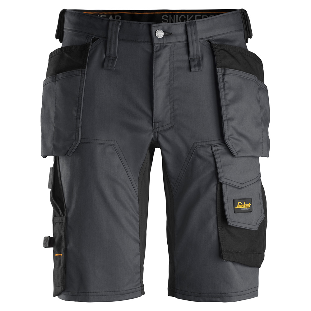 Snickers AllRound Work Stretch Shorts - Slim Fit (Grey)
