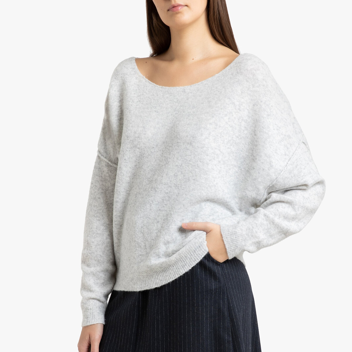 Damsville Boat-Neck Jumper in Chunky Knit