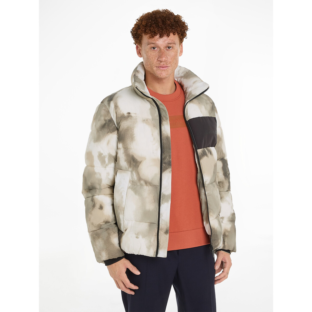 Printed Zipped Padded Jacket