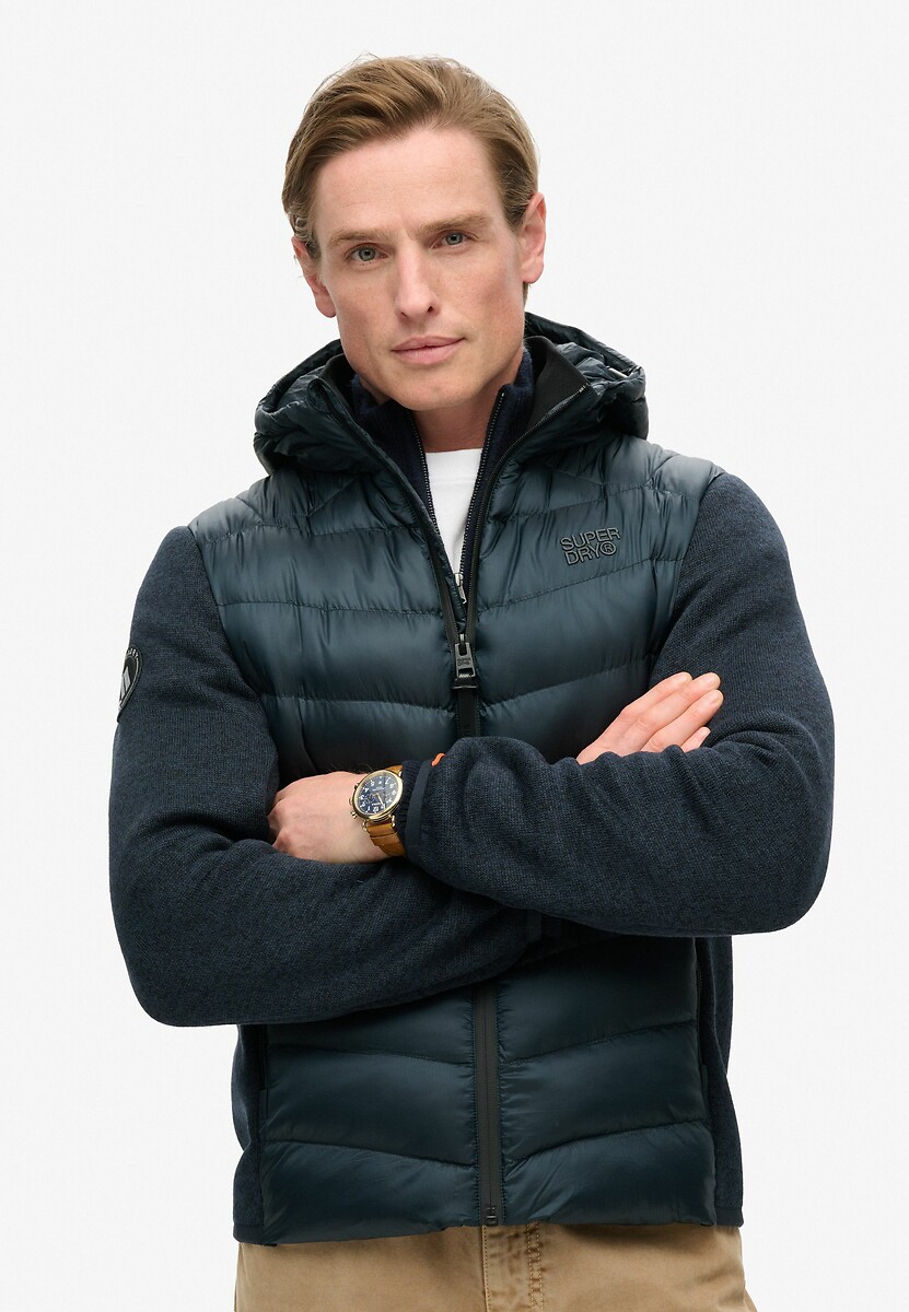 Dual Fabric Hooded Jacket