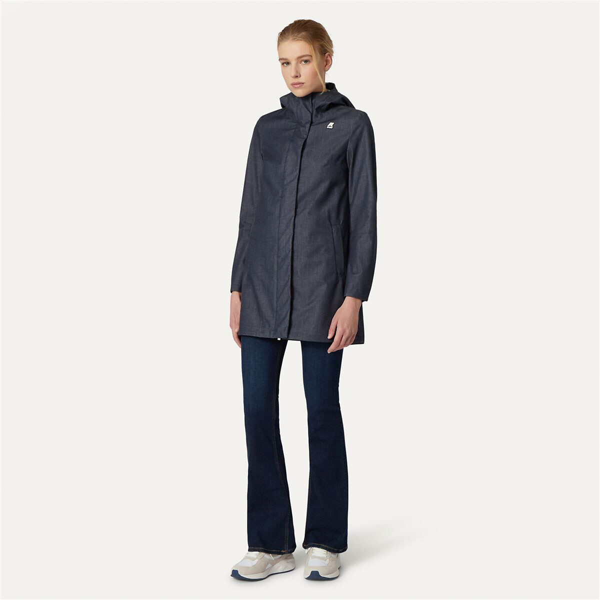 Sophiel Denim 3L Parka with Hood, Mid-Length