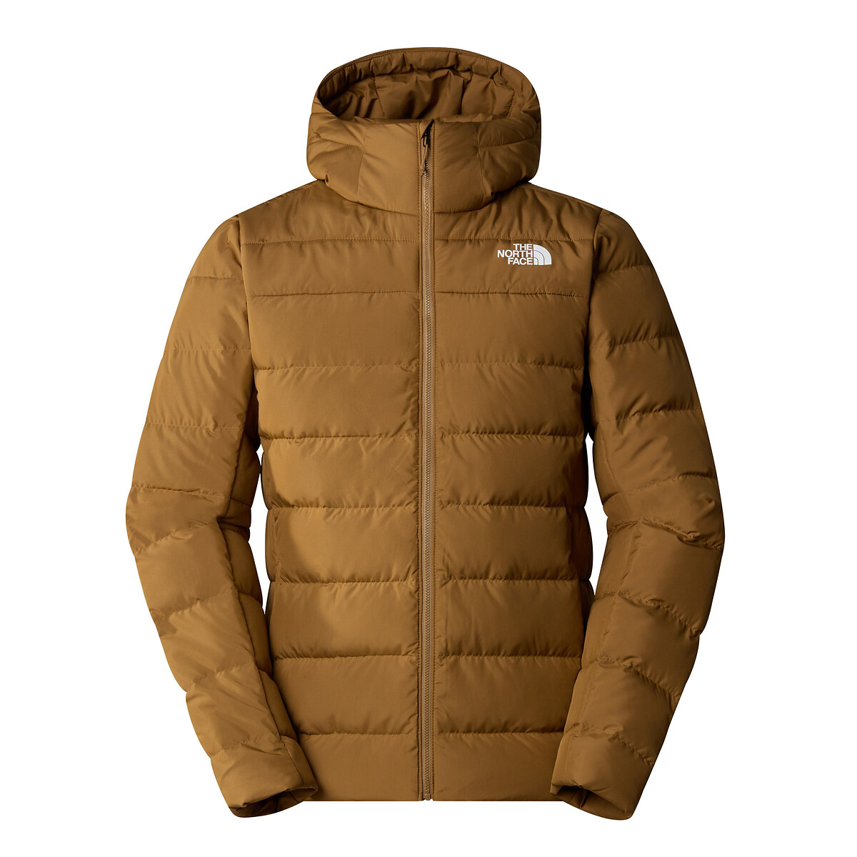Logo Print Padded Jacket with Hood and Zip Fastening