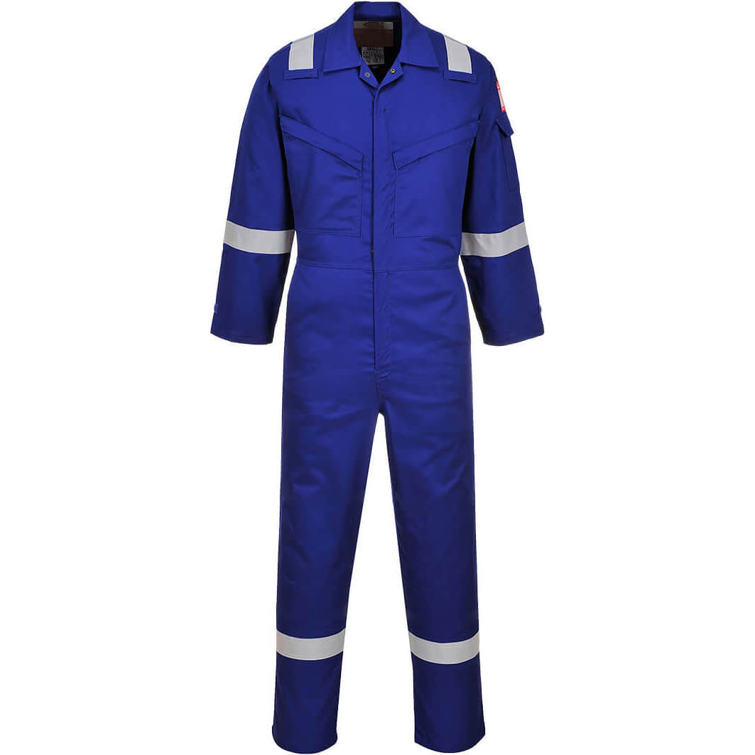 Araflame Silver Flame Resistant Coveralls Royal Blue 36" 31"
