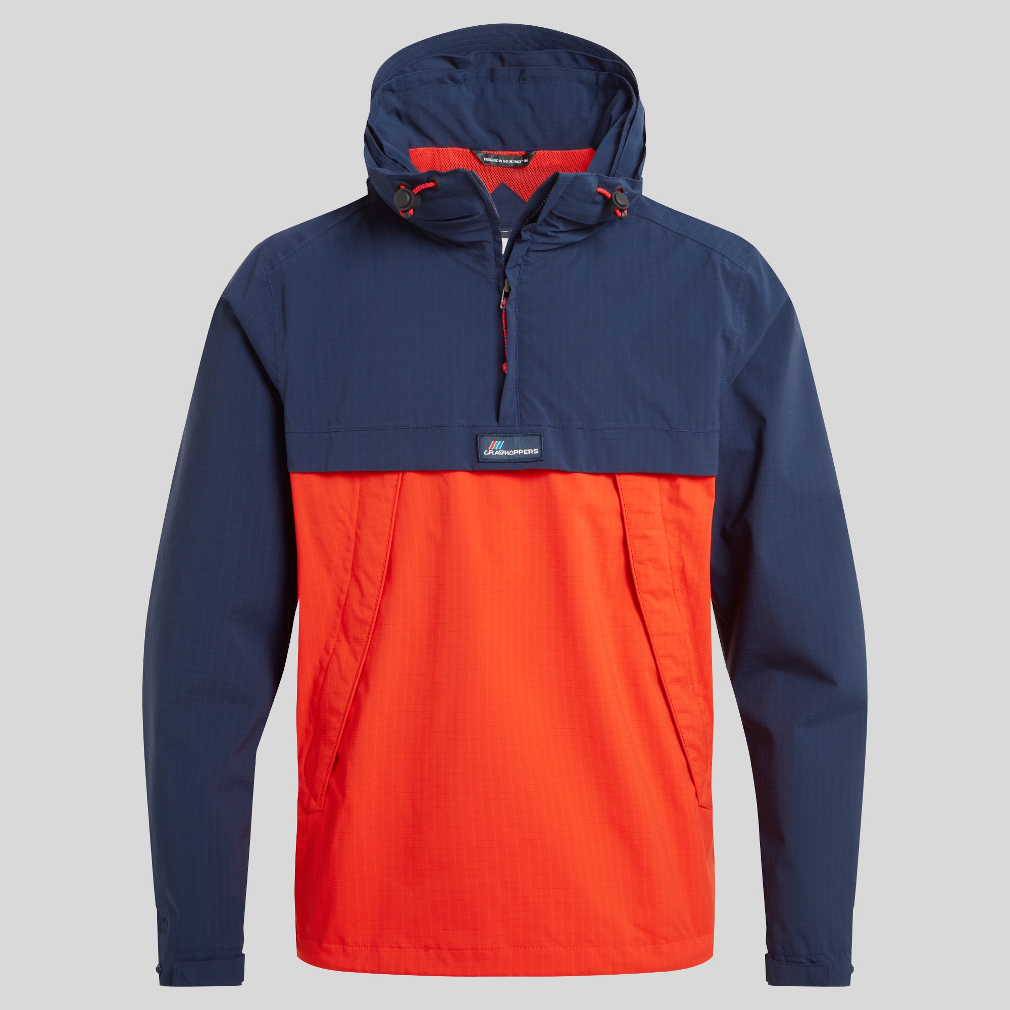 Craghoppers Anderson Waterproof Cagoule Blue Navy / Macaw Red