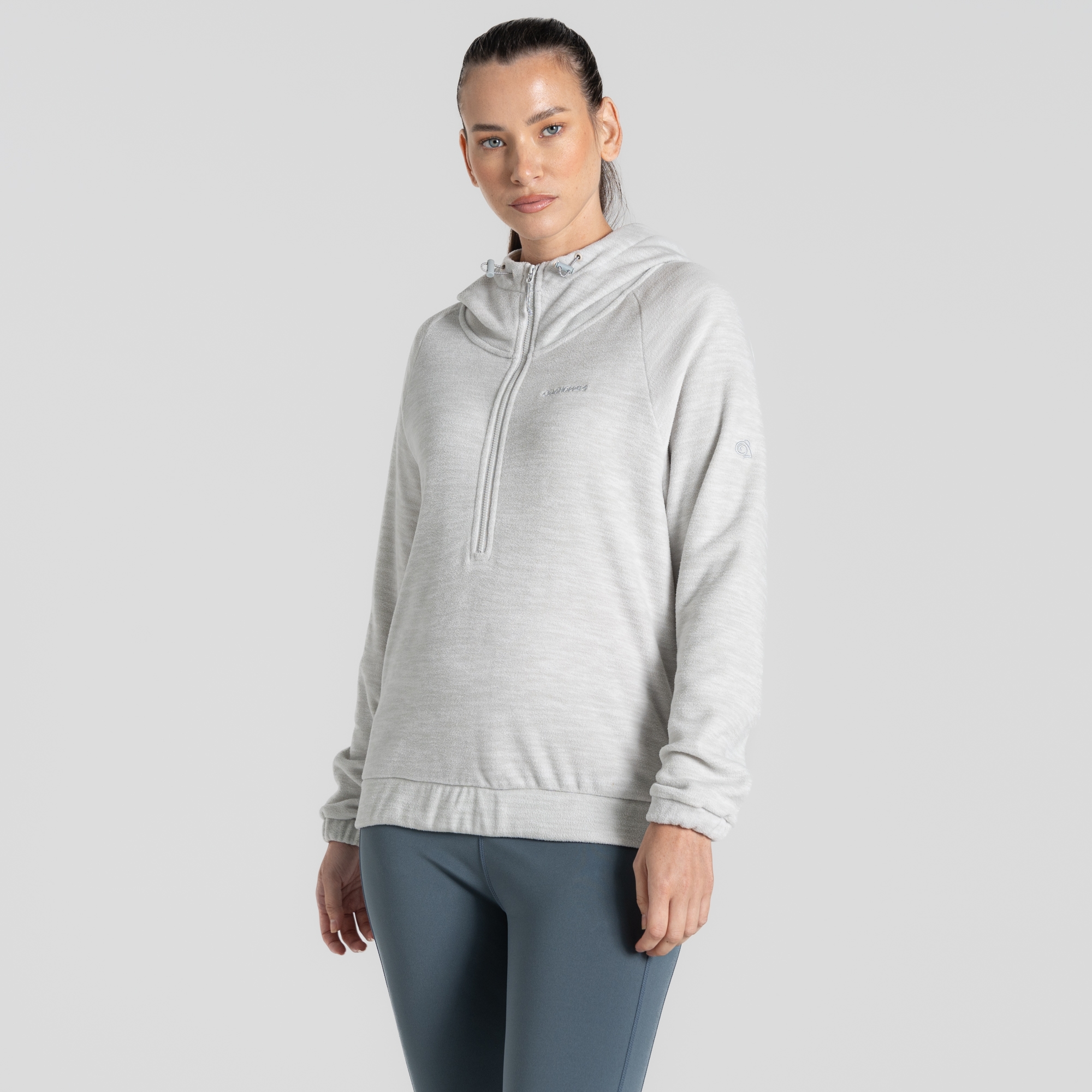 Craghoppers Womens' Esk Hooded Half Zip Fleece Lunar Grey