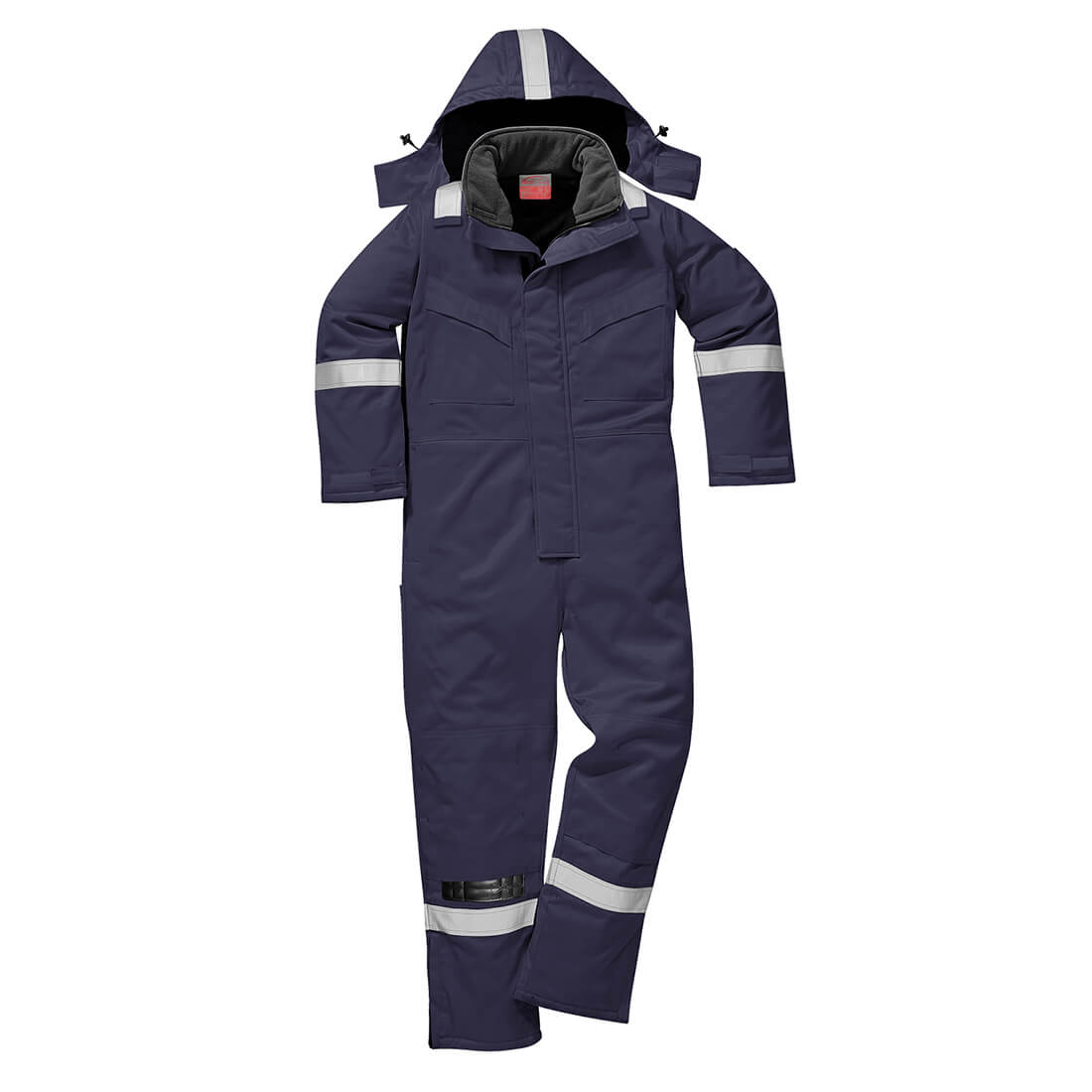 BizFlame Mens Flame Resistant Antistatic Winter Overall Navy Blue M 32"