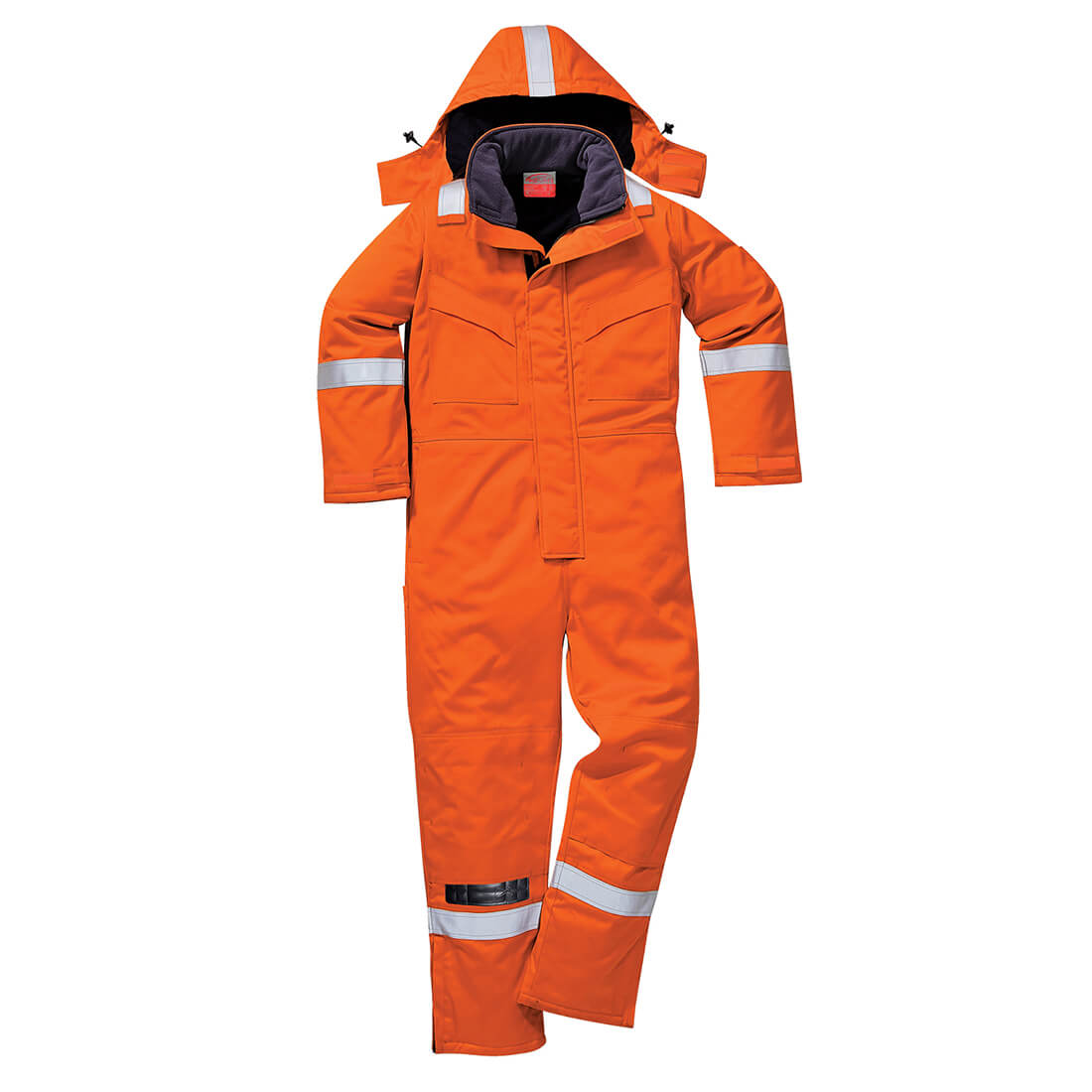 BizFlame Mens Flame Resistant Antistatic Winter Overall Orange M 32"