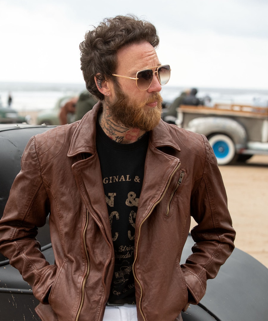 Joe Browns Burner Leather Jacket (48/50), Size XXL