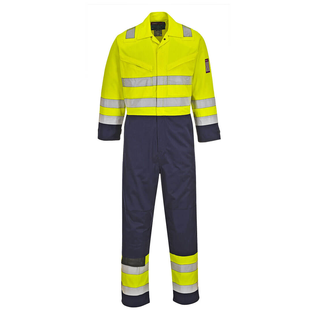 Modaflame Flame Resistant Hi Vis Overall Yellow / Navy 2XL 34"