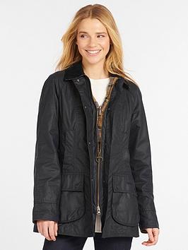 Barbour Beadnell Wax Jacket - Dark Navy