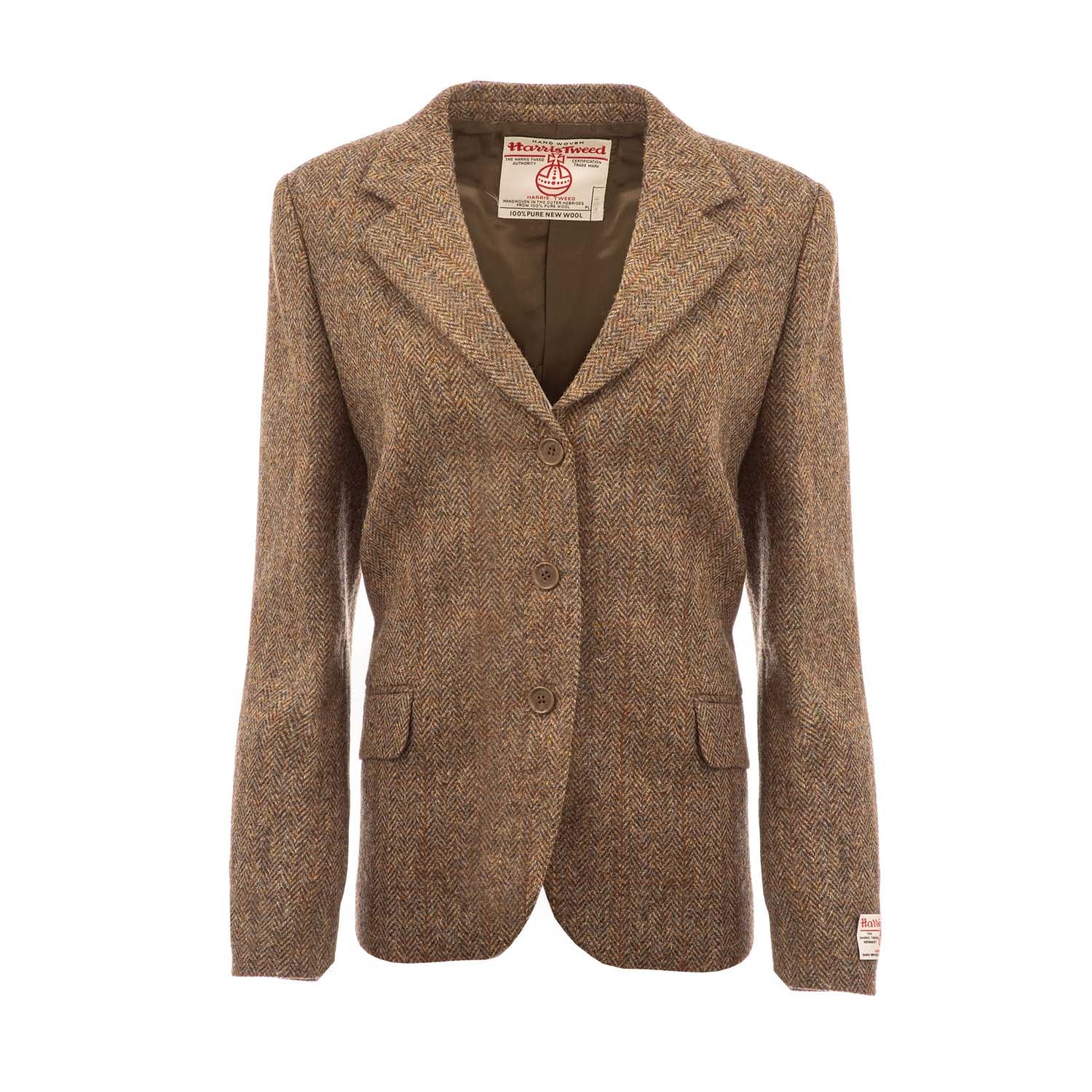 Women's Harris Tweed Rona Jacket Brown Herringbone Brown Herringbone / 10