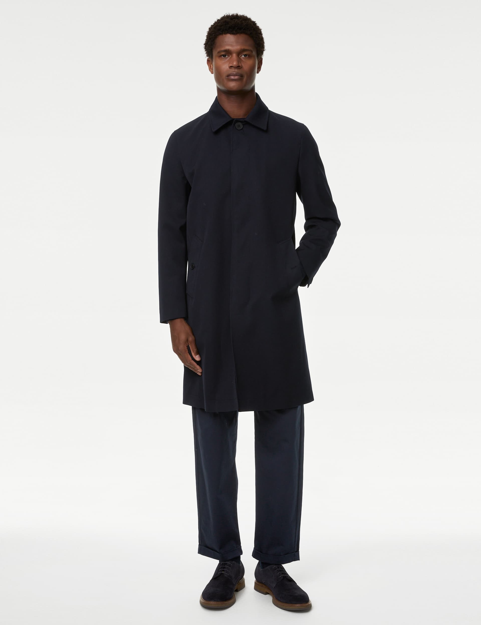Autograph Men's Mac with Stormwear™ - L - Dark Navy, Dark Navy