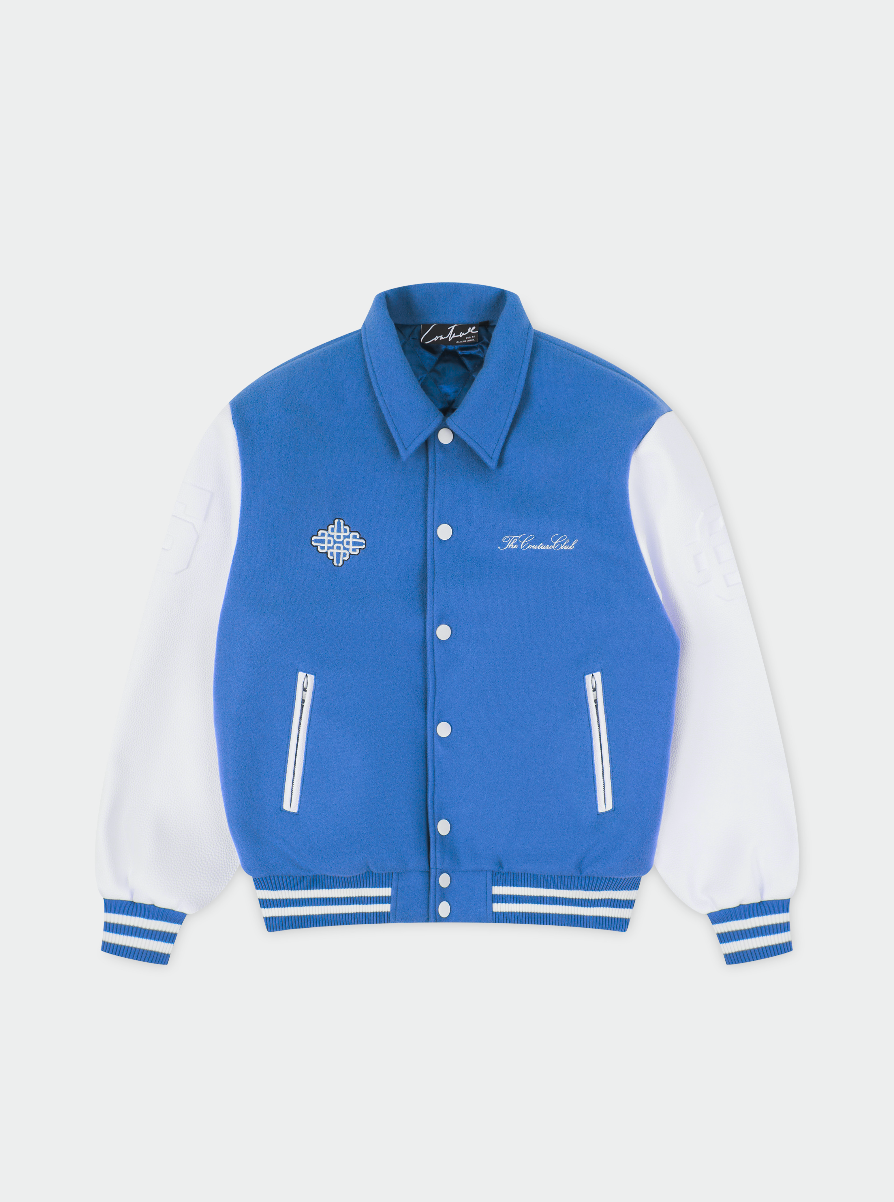 Emblem Chenille Varsity Jacket - Cobalt